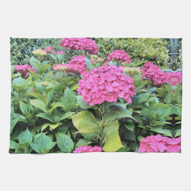 Flores rosadas Foto Toalla de té (Horizontal)