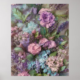 Flores rosadas moradas lilas bellas Posters