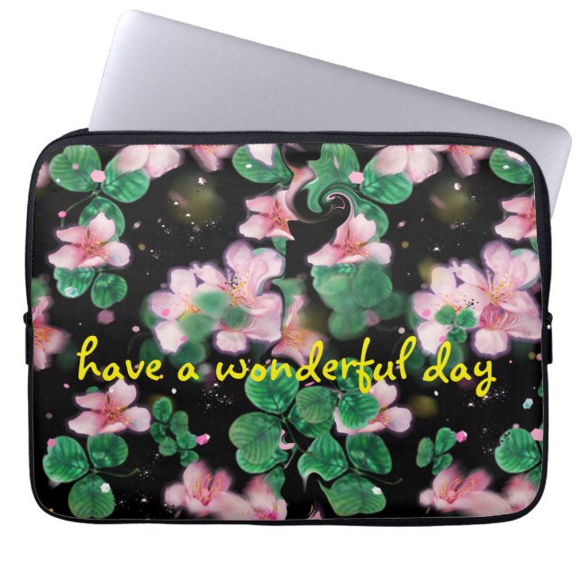 flores rosadas pequeñas Bolsa electrónica (Frente)