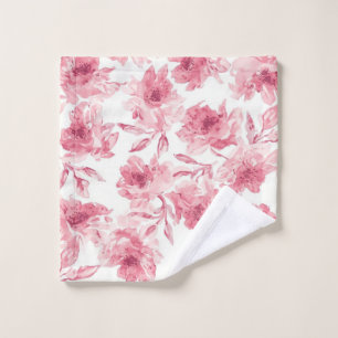 Flores rosadas sonrosadas pintadas al acuarela flo