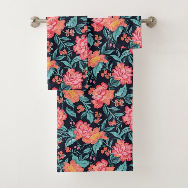 Flores rosadas y corales (In situ)