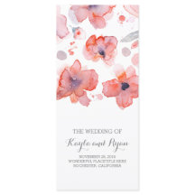 Flores rosas Elegantes Programas de Boda de Acuare