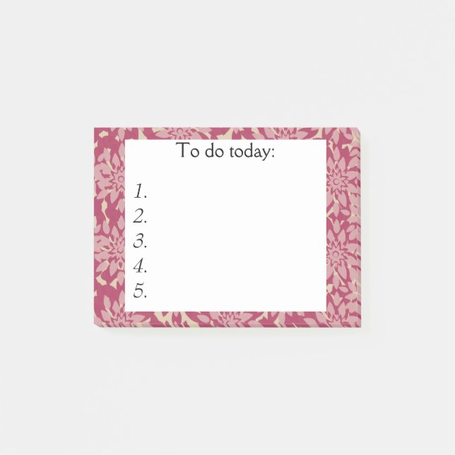 Flores rosas en Red Post Nota (Anverso)