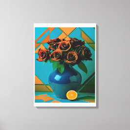 Flores Rosas en un arte de envergadura