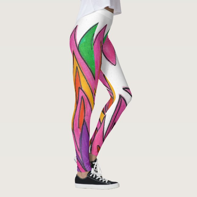 Flores rosas Leggings (Derecha)