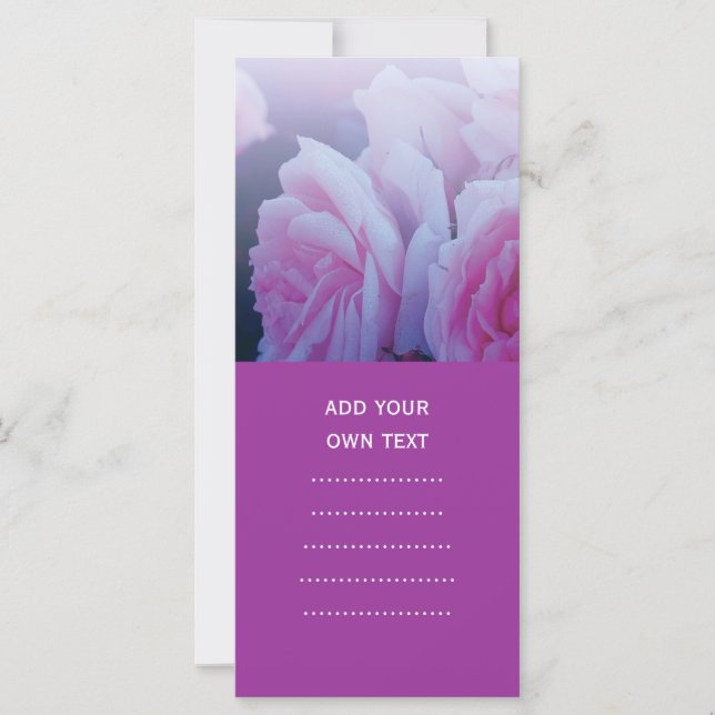 Flores rosas rosadas románticas (Anverso)