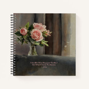 Flores rosas rosas rosadas Vase Carl Jung Diario d