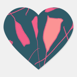 Flores rosas sobre pegatinas de fondo negro