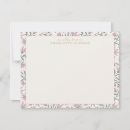 Flores rosas | una nota de, tarjeta de nota plana