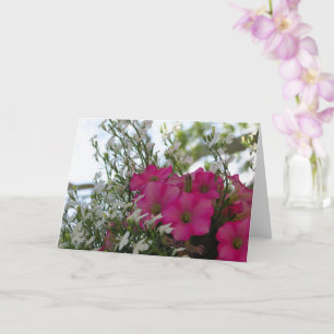 Flores rosas y blancas - Tarjeta de viñedo de Mart