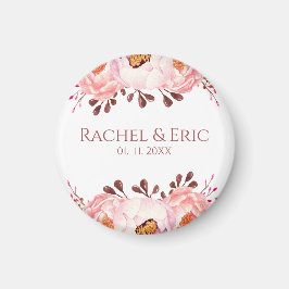 Flores Rubor con imán Boda de nombres personalizad