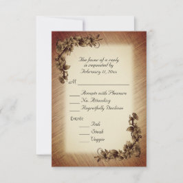 Flores rusticas profundas RSVP con elección de Ent