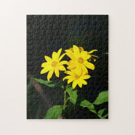 Flores salvajes amarillas rompecabezas rompecabeza