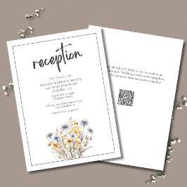 Flores salvajes azules Elegante formal Recepción d