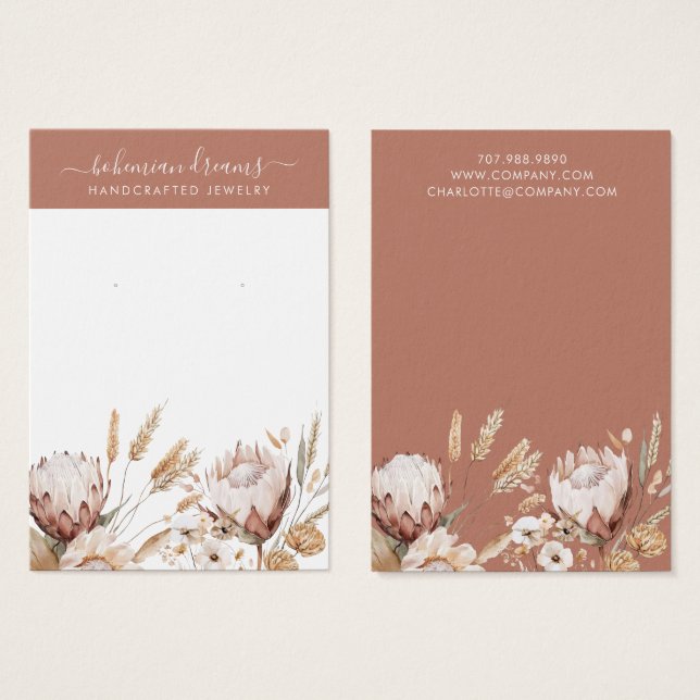 Flores salvajes Boho Terracotta Cream (Anverso y reverso)