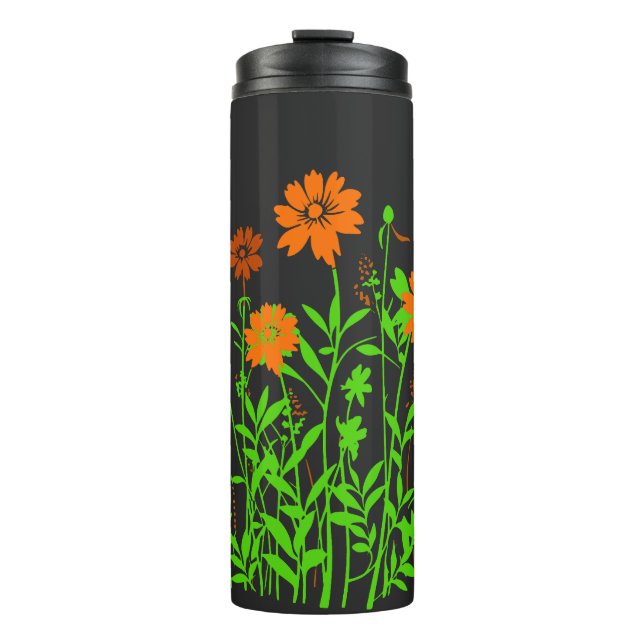 Flores salvajes Botella de agua de acero inoxidabl (Anverso)
