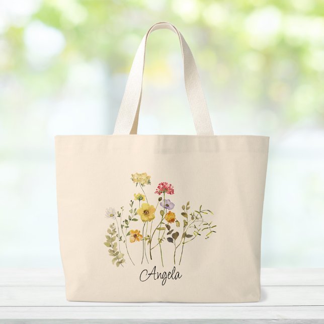 Flores salvajes de verano dama de honor gran bolsa (Subido por el creador)