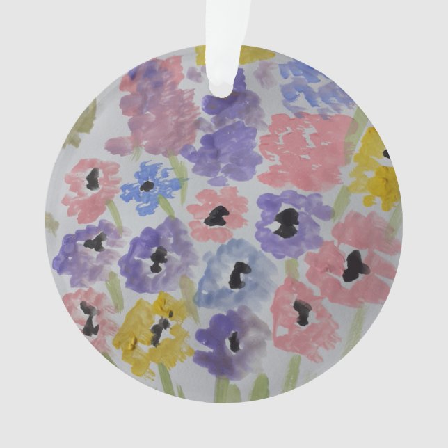 Flores salvajes de verano Decoración acrílica (Anverso)