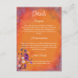 Flores salvajes del cielo azafrán - tarjeta vertic