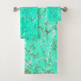 Flores salvajes elegantes y modernas en Aqua Blue