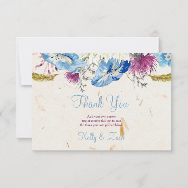 Flores salvajes maravillosas gracias a las tarjeta (Anverso)