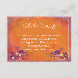 Flores salvajes Saffron Sky - tarjeta de recinto p