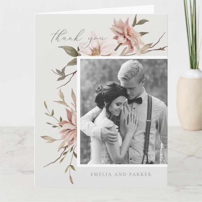 Flores salvajes - Tarjeta de agradecimiento (Anverso)