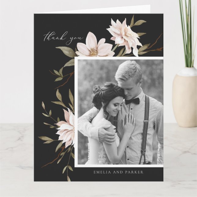 Flores salvajes - Tarjeta de agradecimiento (Anverso)