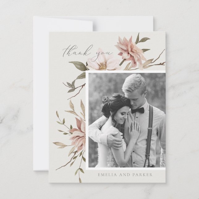 Flores salvajes - Tarjeta de agradecimiento (Anverso)