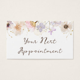 Flores secas elegante tarjeta de cita