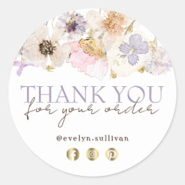 Flores secas gracias pegatina