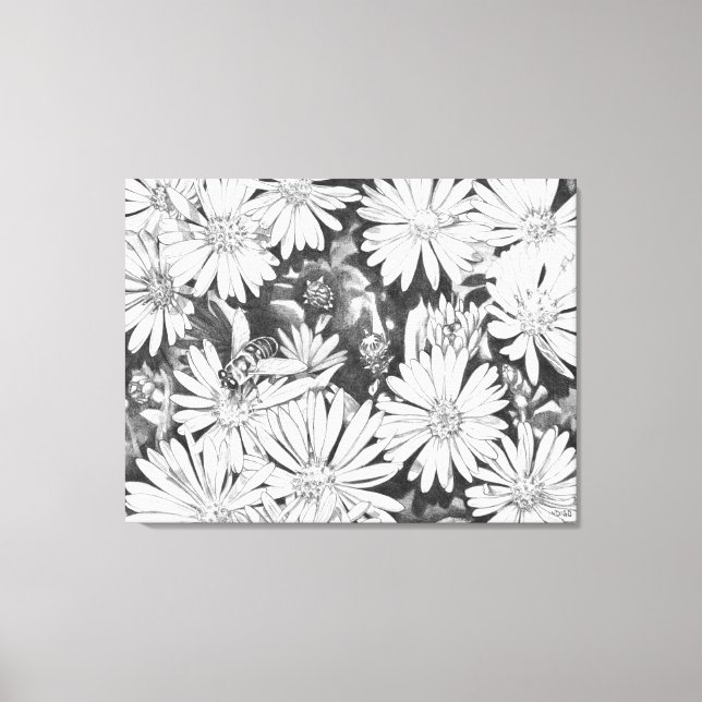 Flores silvestres abejas abejas arte Imprimir lien (Anverso)