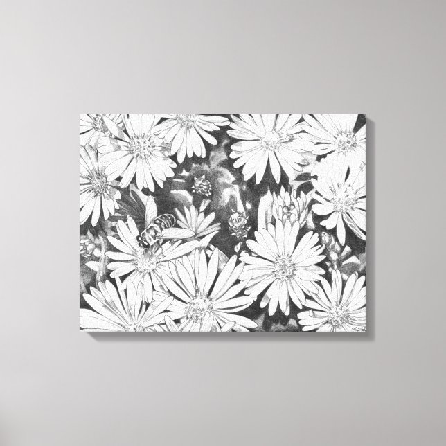 Flores silvestres abejas abejas arte Imprimir lien (Anverso)