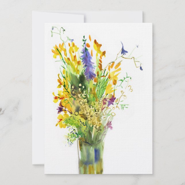 Flores silvestres. Acuarela. (Anverso)