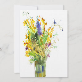 Flores silvestres. Acuarela.