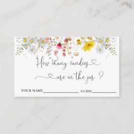 Flores silvestres adivinan cuántas tarjetas de pre