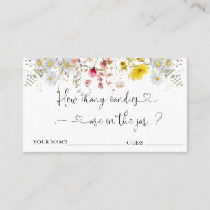 Flores silvestres adivinan cuántas tarjetas de pre