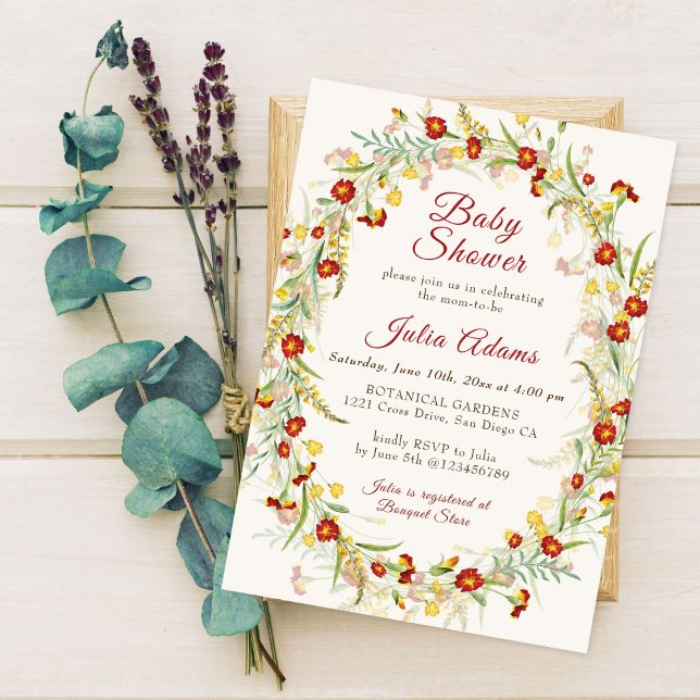 Flores Silvestres Amarillas Caléndula Invitación p (Subido por el creador)