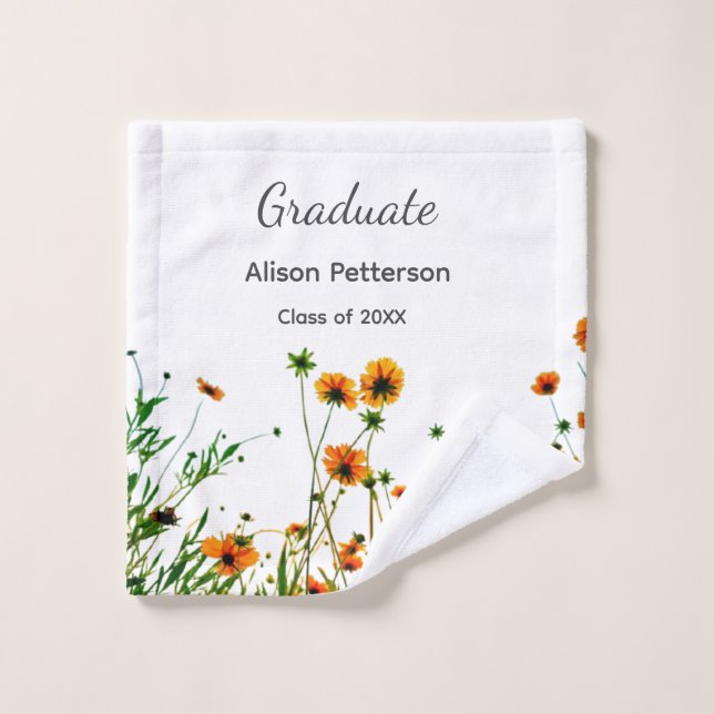 flores silvestres amarillas modernas graduadas rús (Toallita)