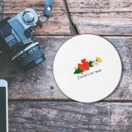 Flores silvestres amarillas rojas, rústico