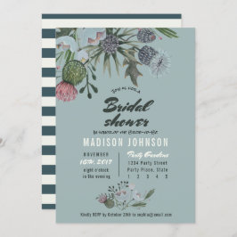 Flores silvestres | azul | Invitaciones a la ducha