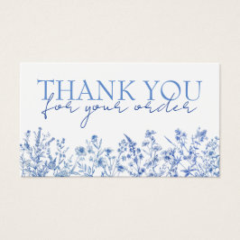 Flores silvestres azules francesas tarjeta de desc