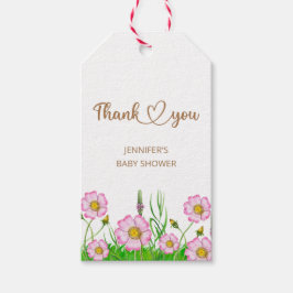 Flores silvestres bebé en flor etiquetas de regalo