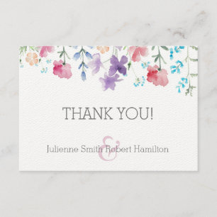 Flores silvestres Boda floral rustica - Tarjeta de