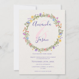 Flores silvestres Bonito de guirnalda Boda morado 