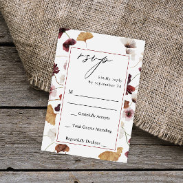 Flores silvestres caídas Floral no comida RSVP