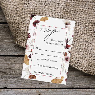 Flores silvestres caídas Floral no comida RSVP