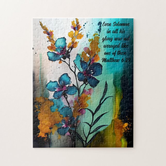 Flores silvestres con rompecabezas de la Biblia Ve (Vertical)