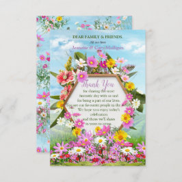 Flores silvestres contra un cielo azul Tarjeta de 