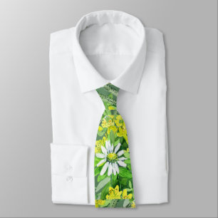 Flores silvestres de acuarela artística Corbata